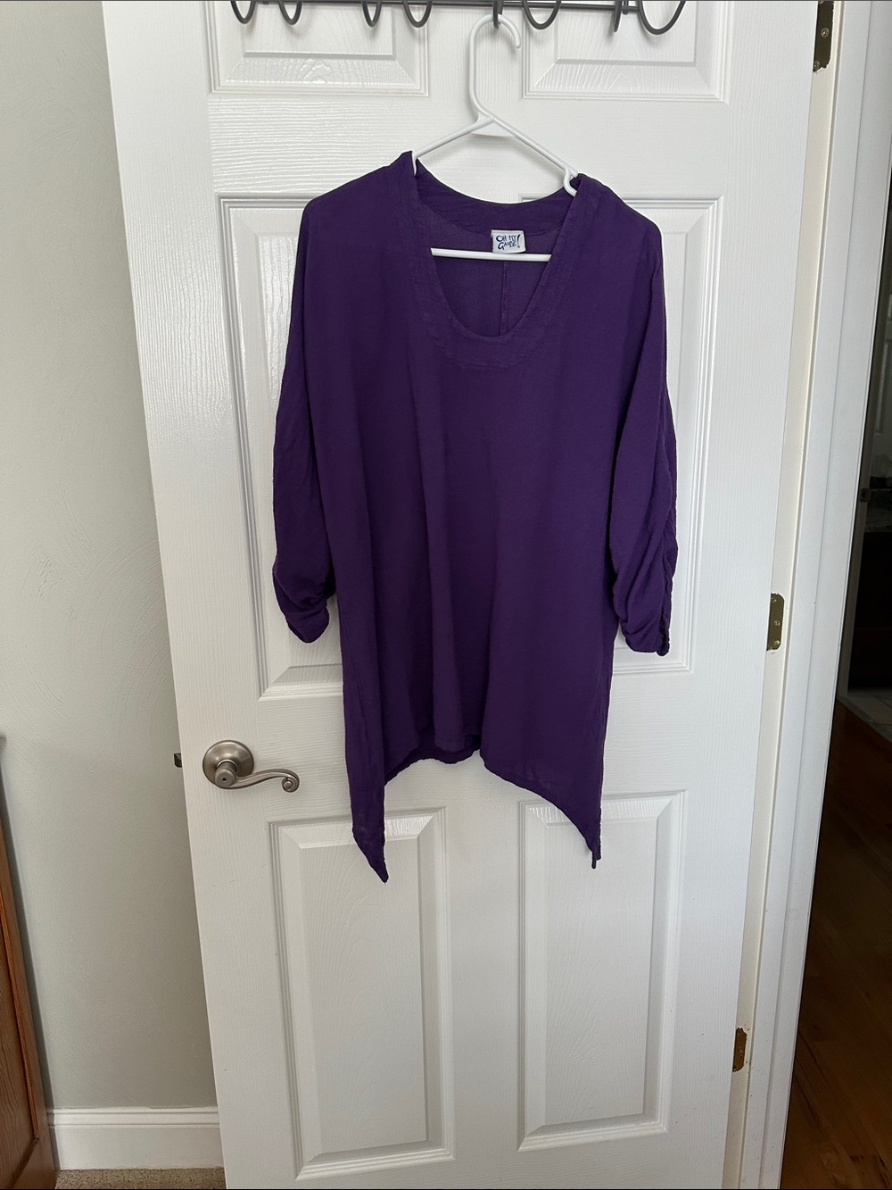 Beautiful purple asymmetrical top  size 2 (L/XL)
